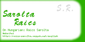 sarolta raics business card